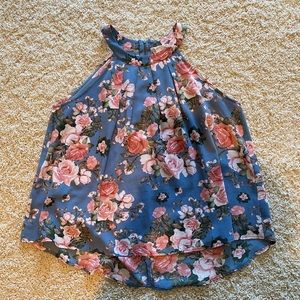 NWOT - Blue floral tank